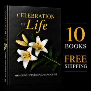 Celebration of Life memorial guide with lilies